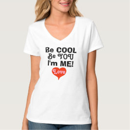 Be カッコいい You I'm Me Love赤いハート Tシャツ