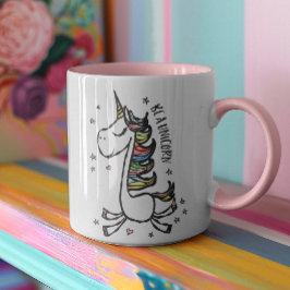 Be ガーリー a Unicornノベルティやる気を起こさせる引用文 マグカップ