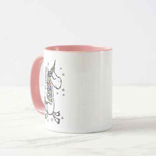Be ガーリー a Unicornノベルティやる気を起こさせる引用文 マグカップ (正面左)