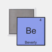 Be - ビバリー おもしろ 化学 元素記号 名前 T マグネット (正面/裏面)