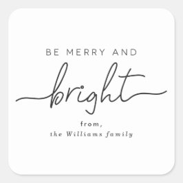 Be メリー and Bright Giftラベル スクエアシール