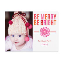 BE メリー BE BE BRIGHT Photo Holidayはがき