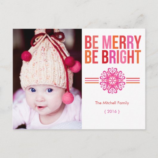 BE メリー BE BE BRIGHT Photo Holidayはがき シーズンポストカード (正面)