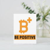 BE 前向き - BITCOIN B+VE ポストカード (スタンド正面)