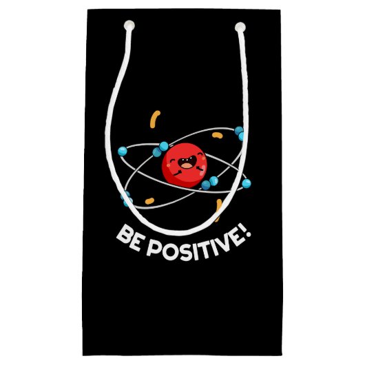 Be 前向き Physics Atom Pun Dark BG スモールペーパーバッグ (正面)