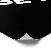 Be 前向き Physics Atom Pun Dark BG ポスター (角)