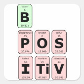 Be 前向きScienceおもしろい引用文 スクエアシール (正面)