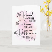 Be 誇りを持った Of The Work You Do カード (黄色い花)