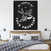 Be 誇りを持った Your Progressやる気を起こさせる引用文 キャンバスプリント (インサイチュ (寝室))