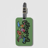 "Be"賛美トリプルムーン開花 ラゲッジタグ (正面縦)