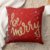 Be – 赤メリーと金ゴールド – クリスマス クッション (ブランケット)