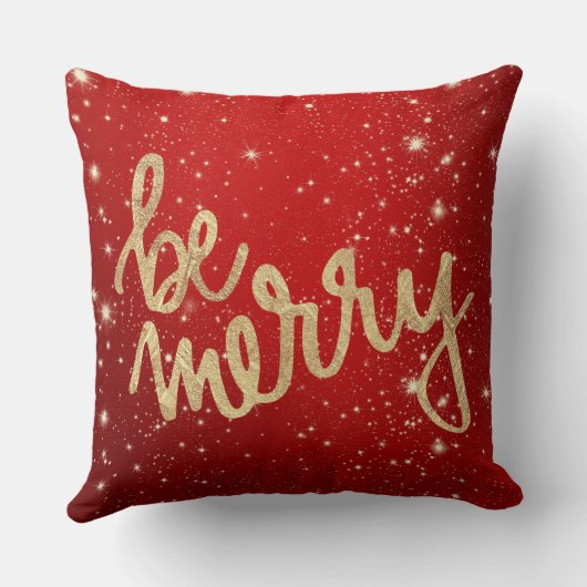 Be – 赤メリーと金ゴールド – クリスマス クッション (裏面)