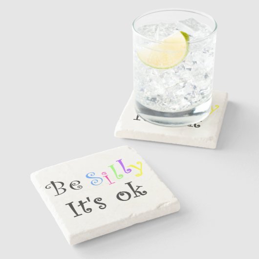 Be 間抜け It's Ok-stoneコースター ストーンコースター (横)