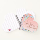 "Be a パーソナライズされた Mermaid"パステルグリッター ノートブック (内部)