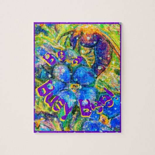 Be a 忙し Bee:虫と忘れいない花 ジグソーパズル (縦)