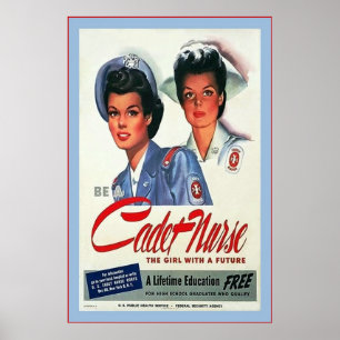 Be A Cadet Nurse ~ Vintage Nurse ポスター