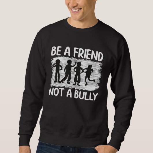 Be a friend not a bully Orange スウェットシャツ (正面)