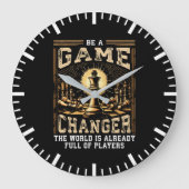 Be a Game Changer - Chess Success Motive ラージ壁時計 (正面)