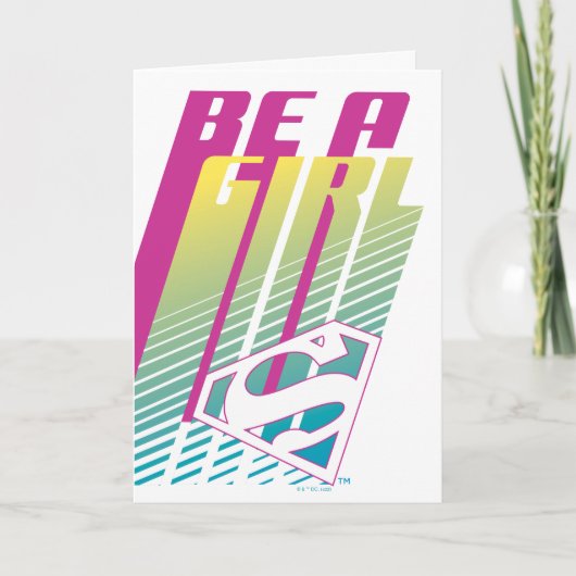 "Be A Girl" Supergirl Graphic カード (正面)