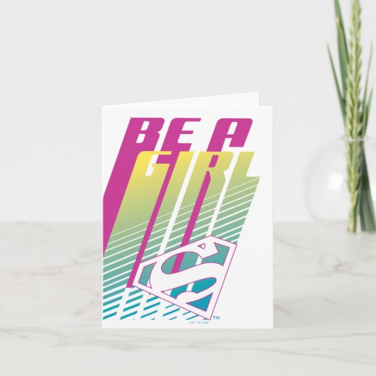 "Be A Girl" Supergirl Graphic ノートカード (正面)