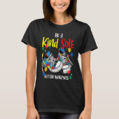 Be A Kind Sole Autism Awareness Rainbow Trendy Puz Tシャツ (正面)