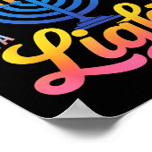 Be A Light Happy Hanukkah Menorah Jewish Gift  ポスター (角)