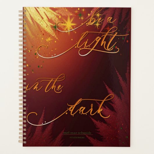 Be A Light Red-Gold Mel Mae Schmidt Stationery プランナー手帳 (正面)