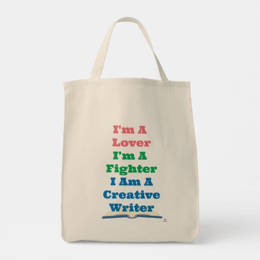 Be A Lover Fighter Creative Writer Author Motto トートバッグ (裏面)