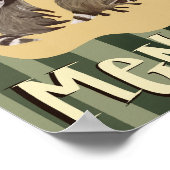 "Be a Menace" Raccoon Inspirational ポスター (角)