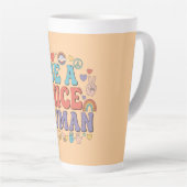 Be a Nice Human - Kinderness Rainbow Peace引用文 カフェラテマグ (右アングル)