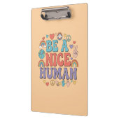 Be a Nice Human - Kinderness Rainbow Peace引用文 クリップボード (左)