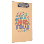 Be a Nice Human - Kinderness Rainbow Peace引用文 クリップボード (右)