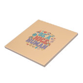 Be a Nice Human - Kinderness Rainbow Peace引用文 タイル (側面)