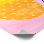 Be A Pineapple Inspirational Watercolor Typography ポスター (角)