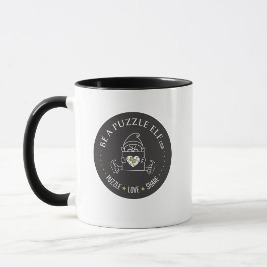 Be A Puzzle Elf – Coffee Mug マグカップ (左)