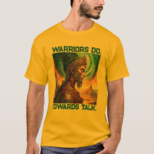 be a true warrior be king be majestic  tシャツ (正面)