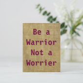 Be a Warrior, Not a Worrierポストカード ポストカード (スタンド正面)