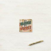 Be A Warrior, Not A Worrier ポストイット (デスク上)