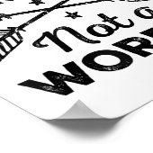 Be A Warrior Not A Worrier Motivational Insrationa ポスター (角)