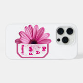Be A Wildflower Pink Floral Aesthetic Phone Case iPhoneケース (裏面横)
