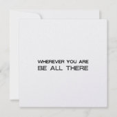 BE ALL THERE 5.25 x 5.25 カード (正面)