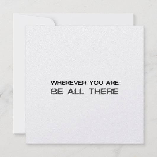 BE ALL THERE 5.25 x 5.25 カード (正面)