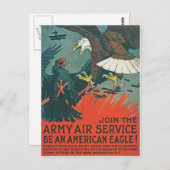 『Be an American Eagle』 RESTORED Army Air Poster ポストカード (正面/裏面)
