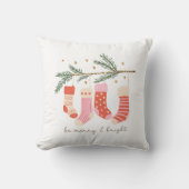 Be and Bright メリー Red & White Christmas Holiday クッション (正面)