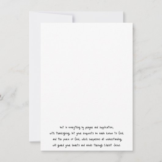 Be Anxious for Nothing カード (裏面)