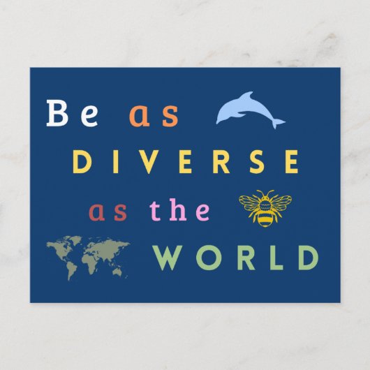 Be as diverse as the world ポストカード (正面)