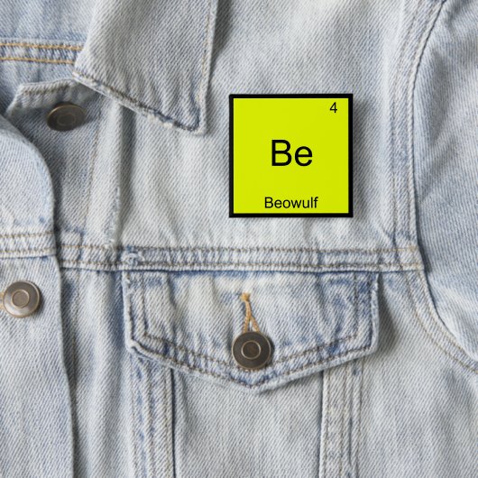 Be - Beowulf化学素おもしろい子シンボルティー 缶バッジ (インサイチュ)