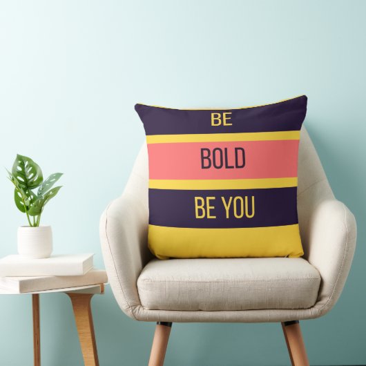 Be Bold — 90s Maximalist Throw Pillow | Retro Bdrm クッション (椅子)