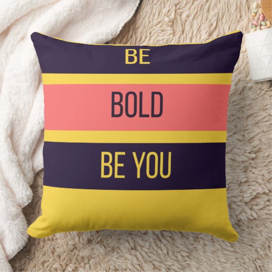 Be Bold — 90s Maximalist Throw Pillow | Retro Bdrm クッション (ブランケット)