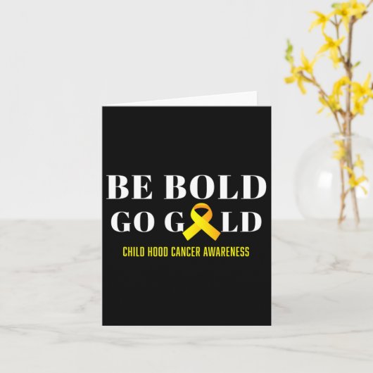 Be Bold Go Gold Childhood Cancer Awareness 1 カード (黄色い花)